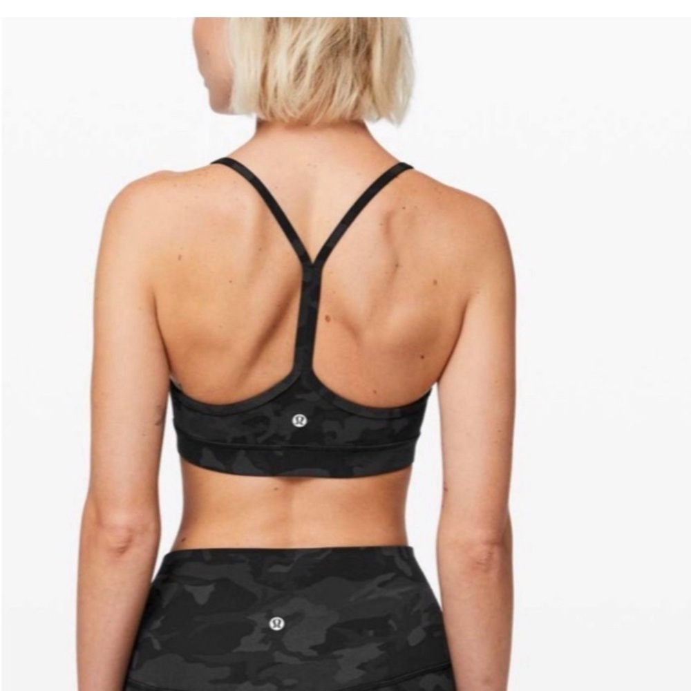 Lululemon Flow Y NULU
Bra  Black Camo $68 workout activewear casual yoga